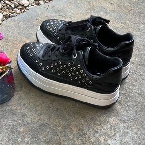 Hayes Embellished Leather Platform Sneaker